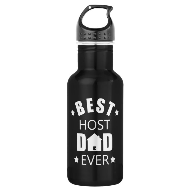 Best host dad ever happy fathers day gift ideas 532 ml water bottle (Front)