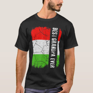 Best Hungarian Grandpa Ever Hungary Flag Father's T-Shirt
