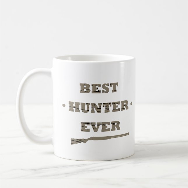 Best hunter ever fathers gift coffee mug (Left)