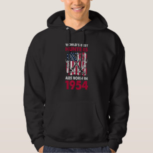 Best Hunters Born In 1954 Deer Hunting American Fl Hoodie