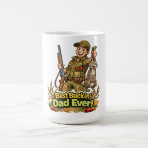 Best hunting dad ever funny hunter gift idea coffee mug