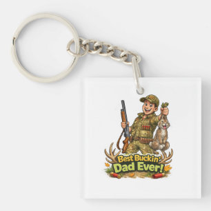 Best hunting dad ever funny hunter gift idea key ring