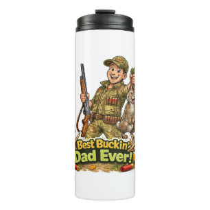 Best hunting dad ever funny hunter gift idea thermal tumbler