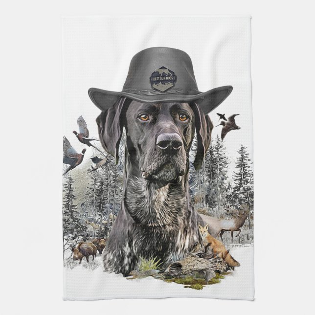 Best Hunting Dogs (GSP)    Tea Towel (Vertical)