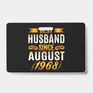 Best Husband 1968 Meaningful 52nd Anniversary ID Badge