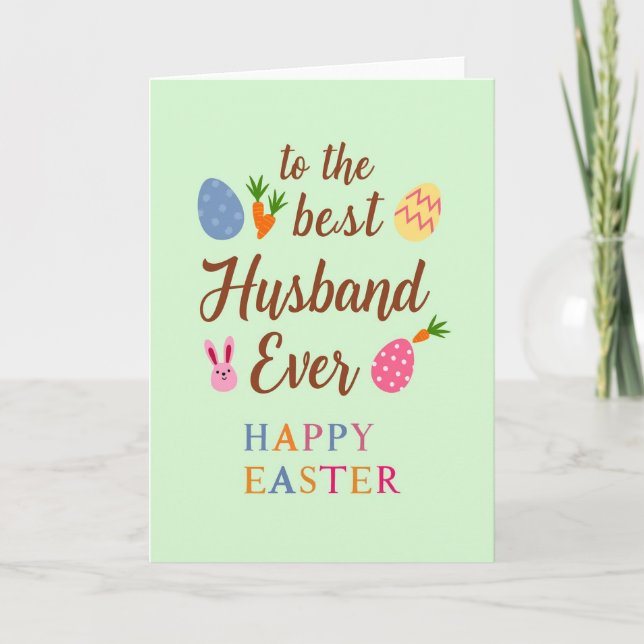 Best Husband Easter Greeting Card (Front)