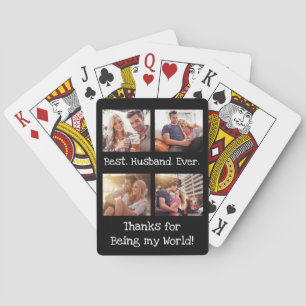 Best Husband Ever 4 Photo Collage Fun Keepsake Playing Cards