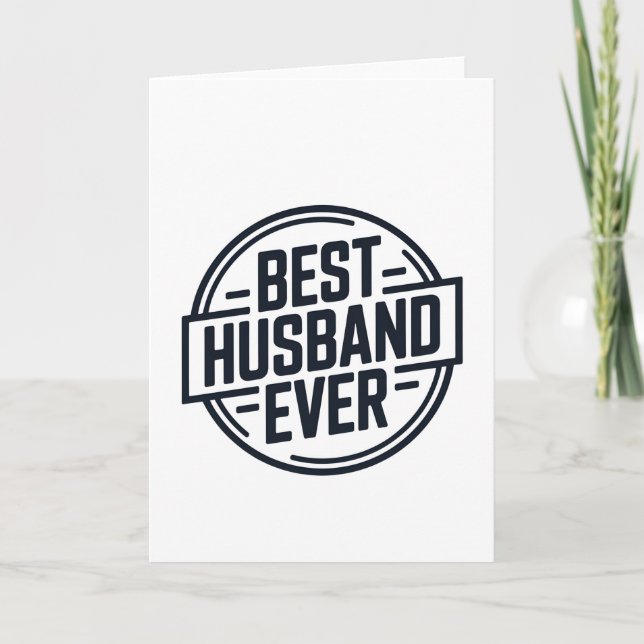 Best Husband Ever Badge Design Card (Front)