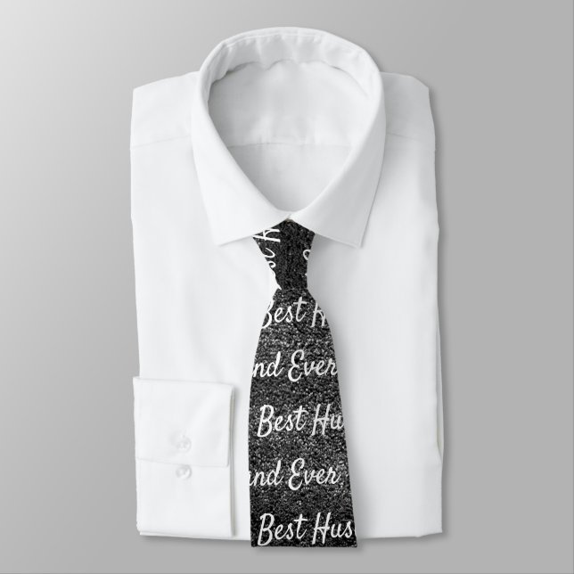 Best Husband Ever | Black Dream Abstract  Tie (Tied)