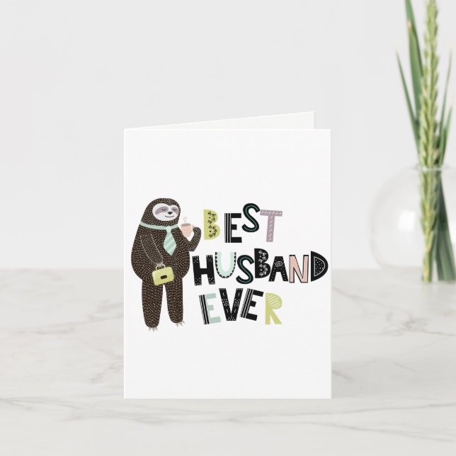 BEST HUSBAND EVER Father's Day Personalised Custom Card (Front)