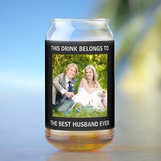 Best Husband Ever Photo Beer Can Glass (Creator Uploaded)