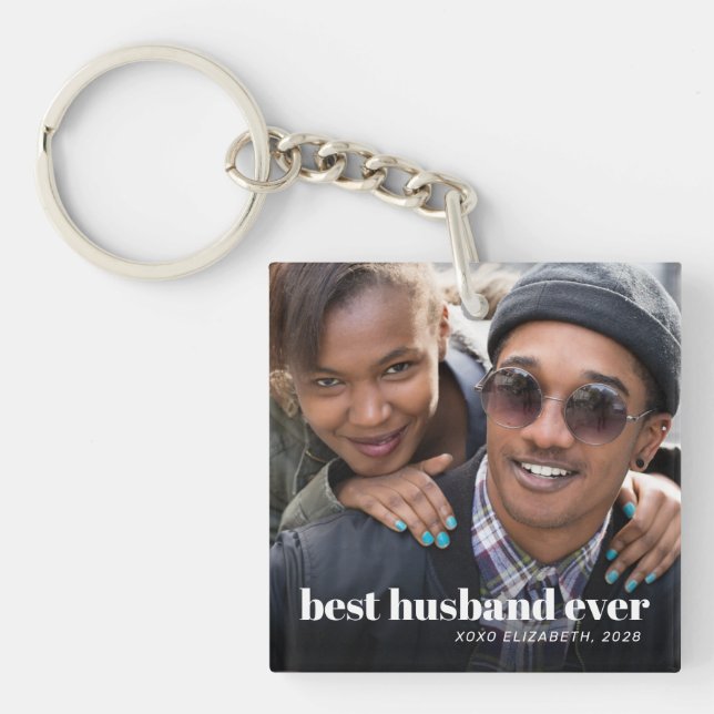 Best Husband Ever Photo Key Ring (Front)