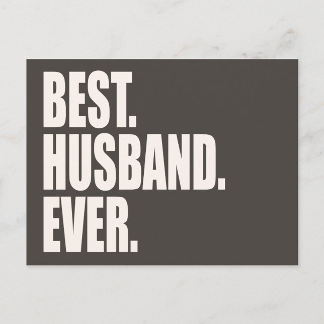 Best. Husband. Ever. Postcard (Front)