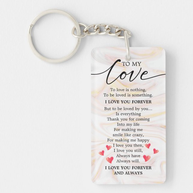Best Husband Ever Romantic Love Message From Wife Key Ring (Front)
