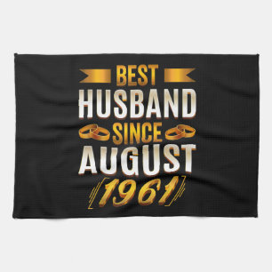 Best Husband Funny 59th Anniversary Parents Tea Towel