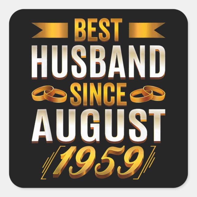 Best Husband Funny Anniversary Parents Square Sticker (Front)