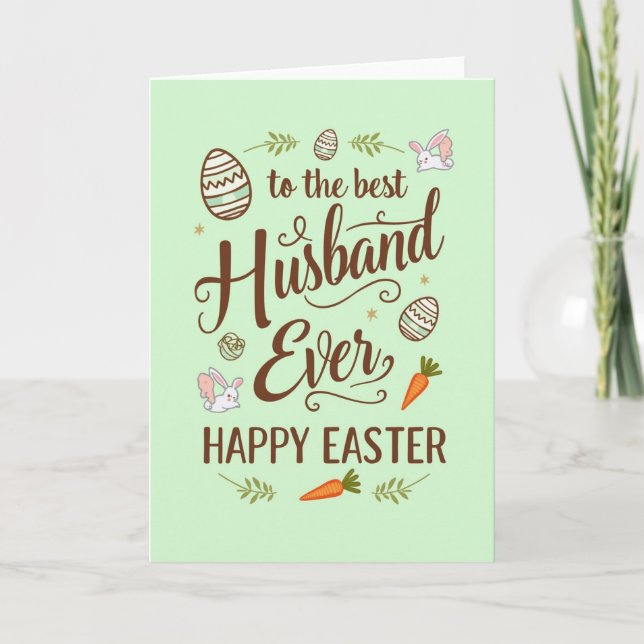 Best Husband Happy Easter Card (Front)