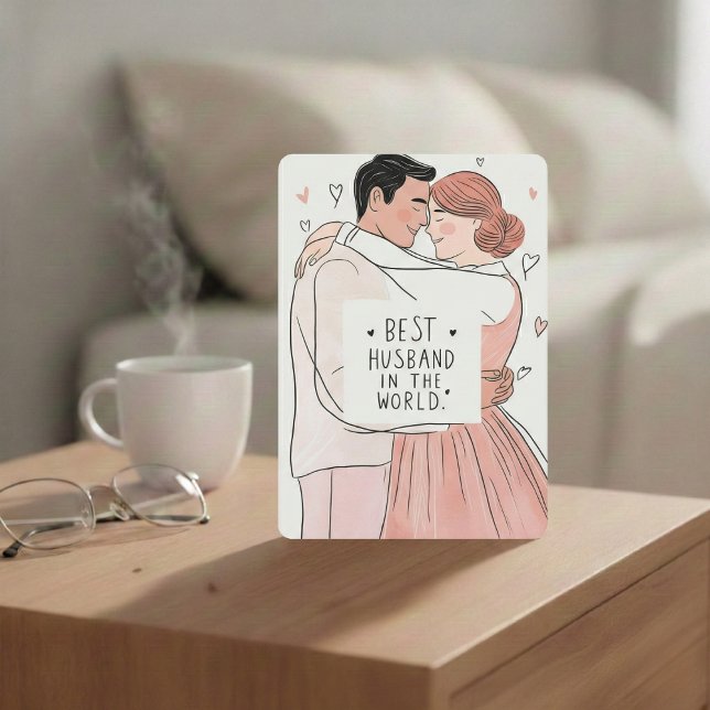"Best Husband in the World" Greeting Card  (Brighten his day with a heartfelt note.)