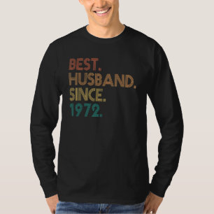 Best Husband Since 1972 50 Years 50th Wedding Anni T-Shirt