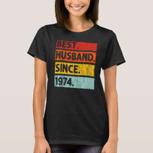Best Husband Since 1974 48 Years 48th Wedding Anni T-Shirt