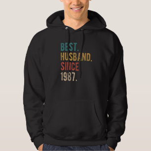 Best Husband Since 1987 35th Wedding Aniversary F Hoodie