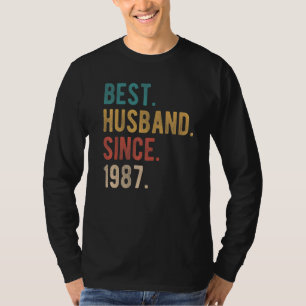 Best Husband Since 1987 35th Wedding Aniversary F T-Shirt