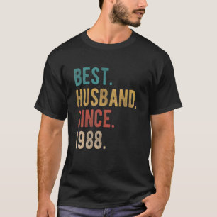 Best Husband Since 1988 34th Wedding Aniversary F T-Shirt