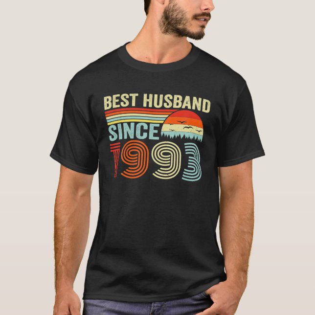 Best Husband Since 1993 29th Wedding Anniversary T-Shirt (Front)