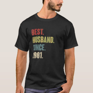 Best Husband Since 2001 21st Wedding Aniversary R T-Shirt