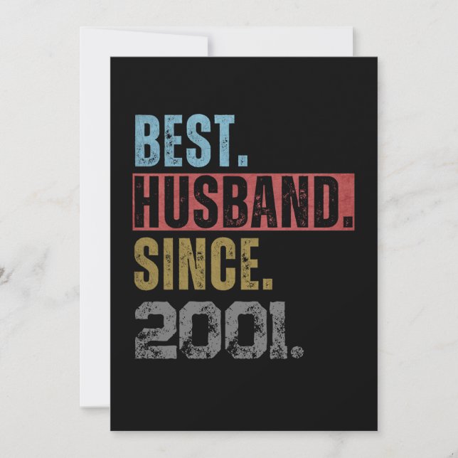 BEST HUSBAND SINCE 2001 PERSONALIZED  INVITATION (Front)