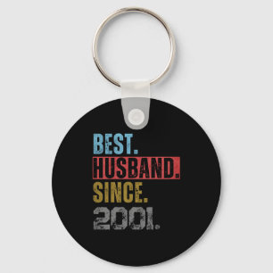 Best Husband Since 2001 Personalized T Shirt Key Ring