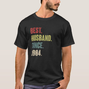 Best Husband Since 2004 18th Wedding Aniversary R T-Shirt