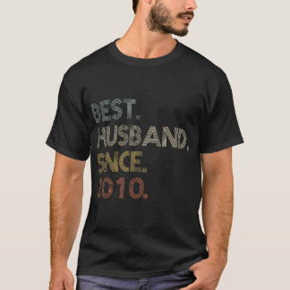 Best Husband Since 2010 Epic Couple 11th Wedding T-Shirt