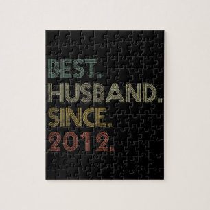 Best Husband Since 2012 Epic Couple Wedding Jigsaw Puzzle
