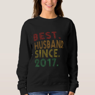 Best Husband Since 2017 Funny 3rd Wedding Annivers Sweatshirt