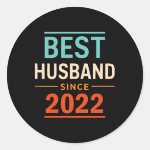 Best Husband Since 2022 2th Wedding Anniversary 2 Classic Round Sticker