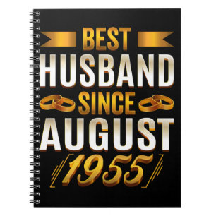 Best Husband Since August 1955 Funny Annivesary Notebook