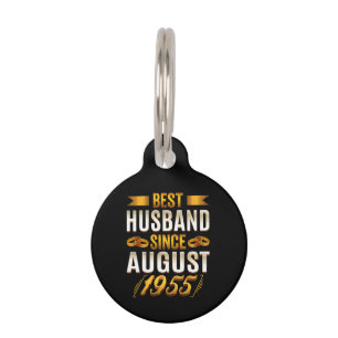 Best Husband Since August 1955 Funny Annivesary Pet Tag