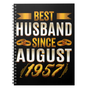 Best Husband Since August 1957 Cute Anniversary Notebook