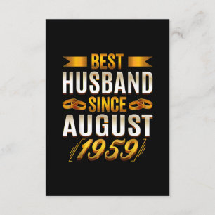 Best Husband Since August 1959 - Funny 61st Enclosure Card