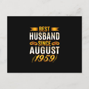 Best Husband Since August 1959 - Funny 61st Postcard