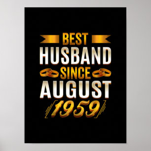 Best Husband Since August 1959 - Funny 61st Poster