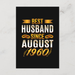 Best Husband Since August 1960 - Funny 60th Enclosure Card