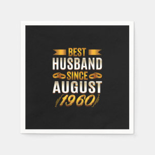 Best Husband Since August 1960 - Funny 60th Napkin