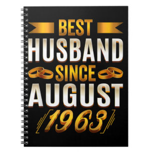 Best Husband Since August 1963 57th Anniversary Notebook