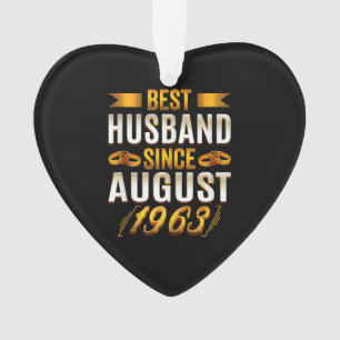 Best Husband Since August 1963 57th Anniversary Ornament