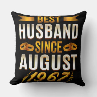 Best Husband Since August 1967 Funny Anniversary Cushion