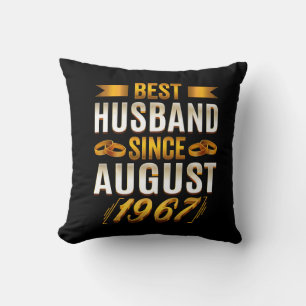 Best Husband Since August 1967 Funny Anniversary Cushion