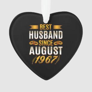 Best Husband Since August 1967 Funny Anniversary Ornament