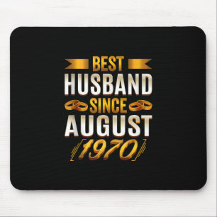 Best Husband Since August 1970 - Funny 50th Mouse Pad